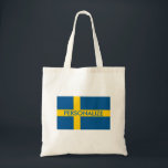 Svenska flagga anpassningsbar till påsfesten gynna tygkasse<br><div class="desc">Svenska anpassningsbarna tote bags. Roligt-festen föredrar destinationsbröllop,  Födelsedagsfest,  semester,  resor med mera. Sverige land flagga. Lägg till egen personlig om du vill. Skandinaviens pride.</div>