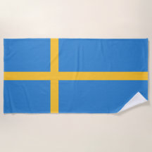 Svenska Flagga Beach Towel