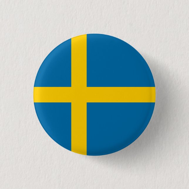 Svenska Flagga, Flagga av Sverige Knapp (Framsida)