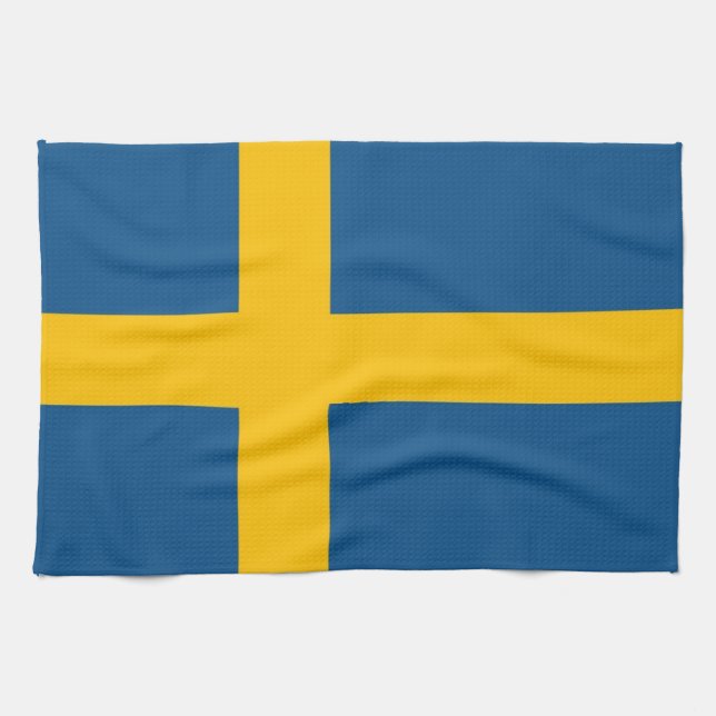 Svenska Flagga Kökshandduk (Horisontell)