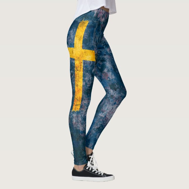 Svenska Flagga Leggings (Höger)