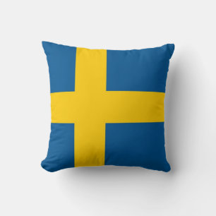 Svenska Flagga om amerikanska MoJo Pillow Kudde