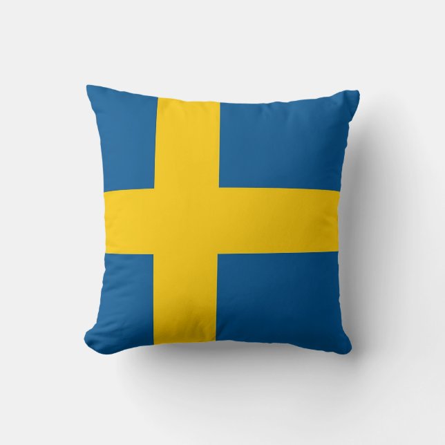 Svenska Flagga om amerikanska MoJo Pillow Kudde (Framsida)