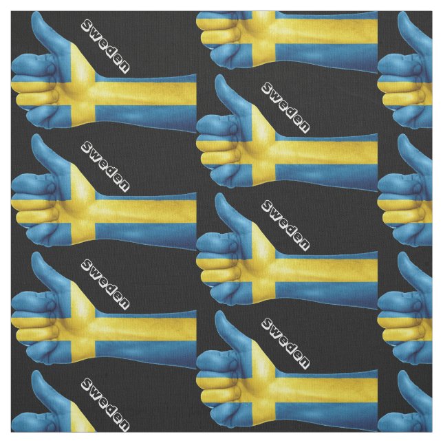 Svenska Flagga på Tum-Up-hand Tyg (Provkarta)