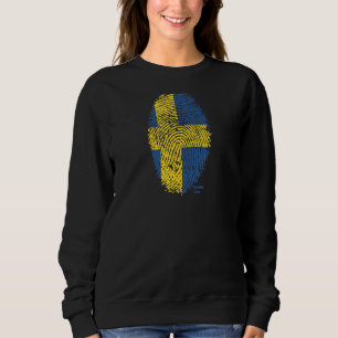 Svenska Flagga på tumavtryck T Shirt