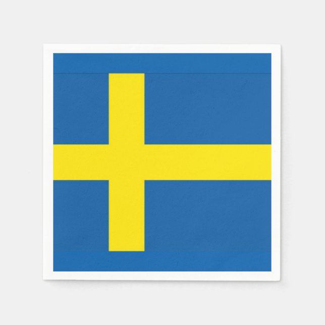 SVENSKA FLAGGA PAPPERSSERVETT (Framsidan)