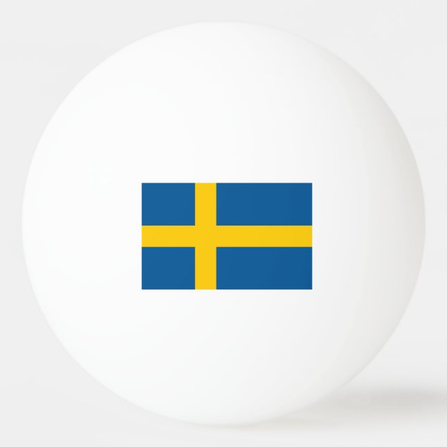 Svenska flagga ping pong bollar för bord tennis (Framsidan)
