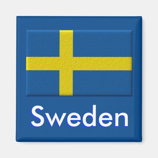 Svenska Flagga Scandinavian Magnet (Framsidan)