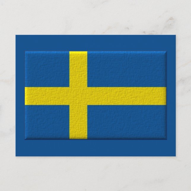 Svenska Flagga Scandinavian Vykort (Framsida)