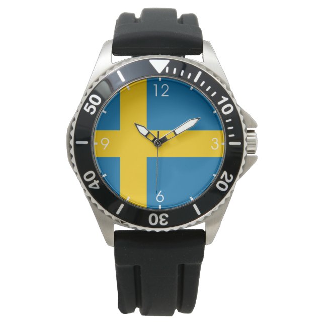 Svenska Flagga (Sverige) Armbandsur (Framsida)