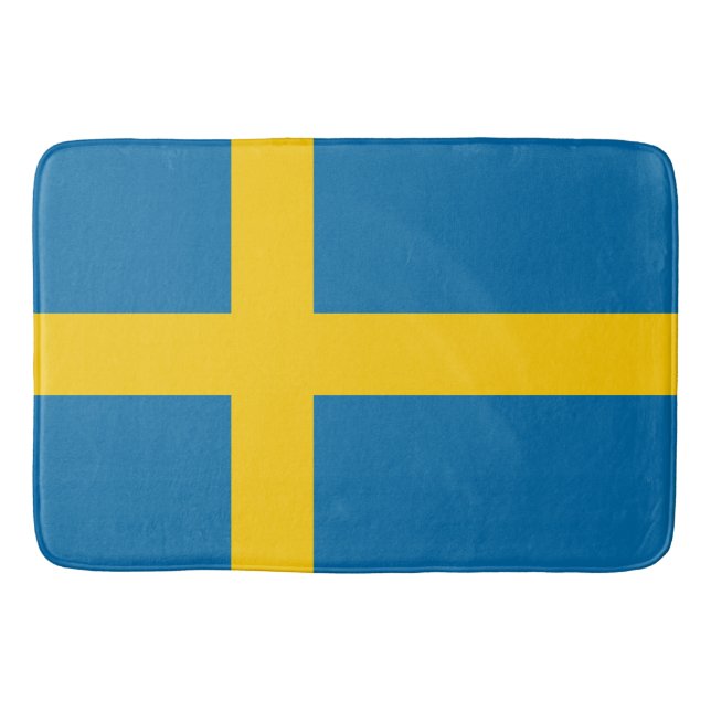 Svenska Flagga (Sverige) Bath Mat Badrumsmatta (Framsidan)