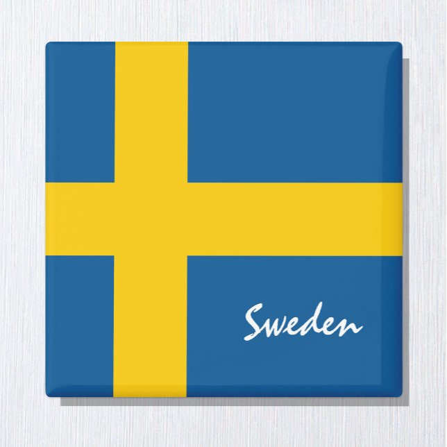 Svenska flagga & Sverige helgdag, resa/sport Magnet (Skapare uppladdad)