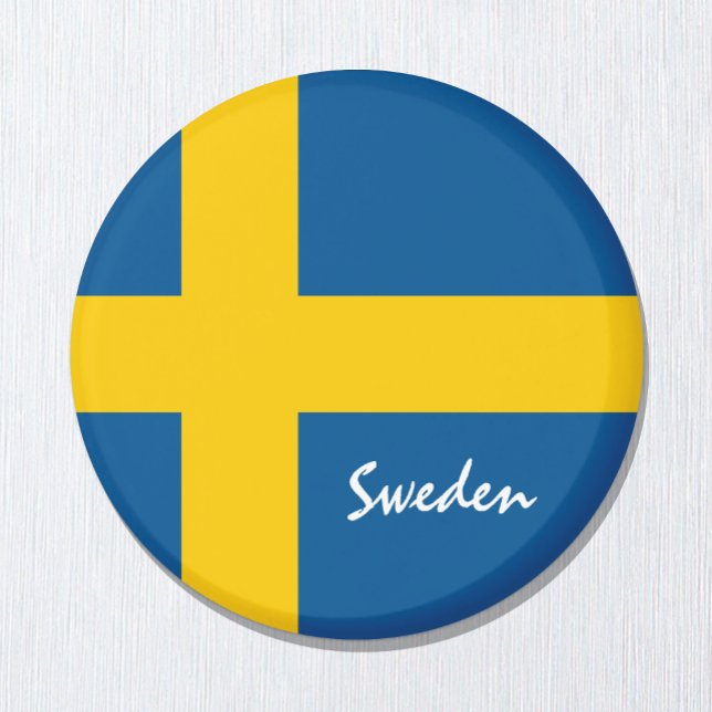 Svenska flagga & Sverige helgdag, resa/sport Magnet (Skapare uppladdad)