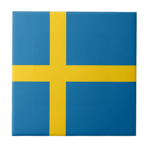 Svenska Flagga (Sverige) Kakelplatta