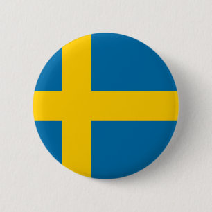 Svenska Flagga (Sverige) Knapp