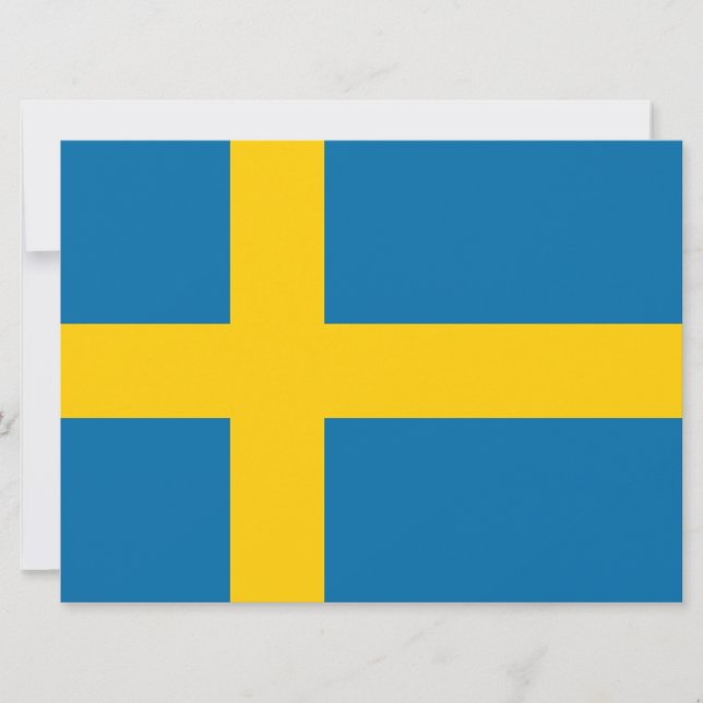 Svenska Flagga (Sverige) Kort (Framsida)