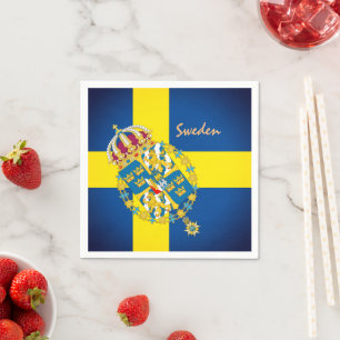 Svenska Flagga & Sverige party, födelsedag/sport Pappersservett