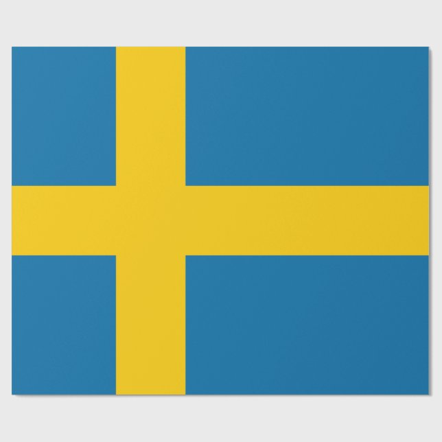 Svenska Flagga (Sverige) Presentpapper (Platt)