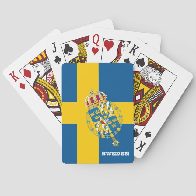 Svenska Flagga, Sverige-spelkort Casinokort (Baksidan)