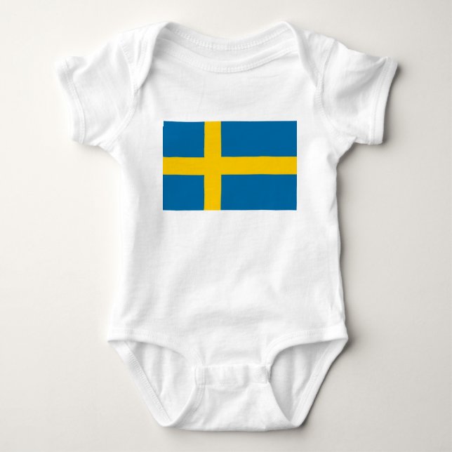Svenska Flagga (Sverige) T Shirt (Framsida)