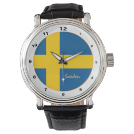 Svenska Flagga & Sverige trendig mode /design watc Armbandsur