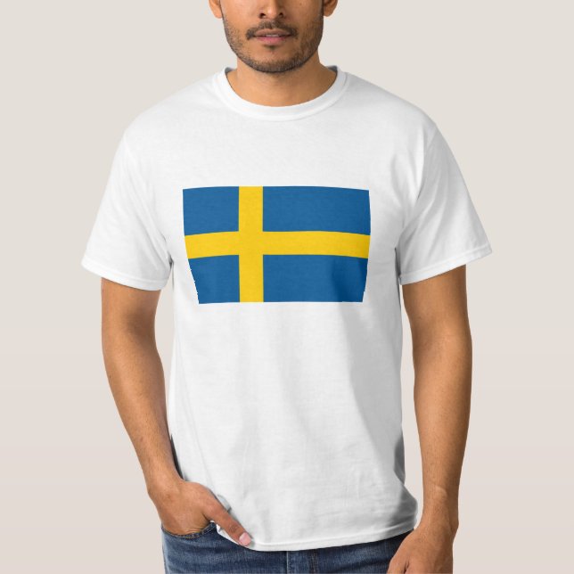 Svenska flagga t-skjortor för Sverige Tee (Framsida)