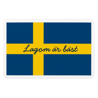 Svenska Flagga Theme Lagom Ar Bast Magnet