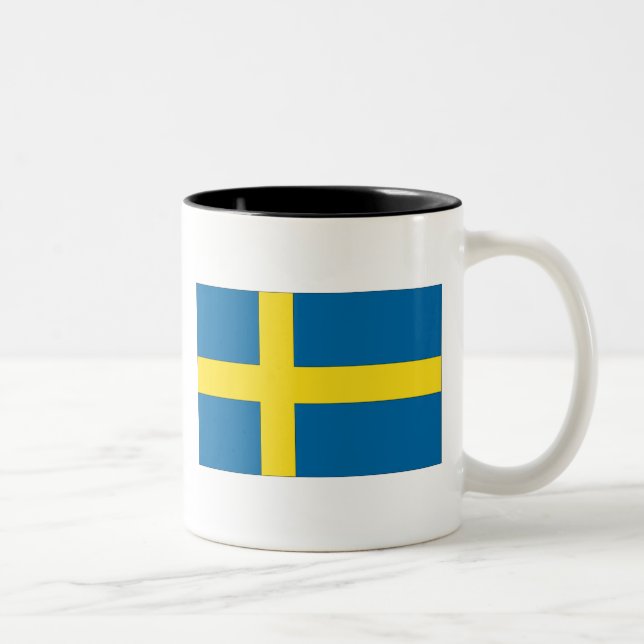 Svenska Flagga Två-Tonad Mugg (Höger)