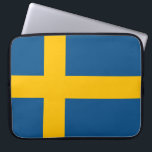 Svenska flaggan laptop fodral<br><div class="desc">Den svenska flaggan!</div>