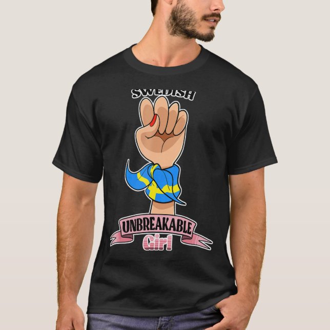 Svenska flicka - obrytbar i svenska kulturarv jag  t shirt (Framsida)
