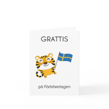 Svenska födelsedagskort - Grattis på födelse dag