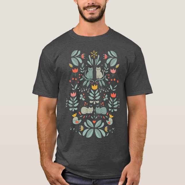 Svenska Folk Katter flicka T Shirt (Framsida)