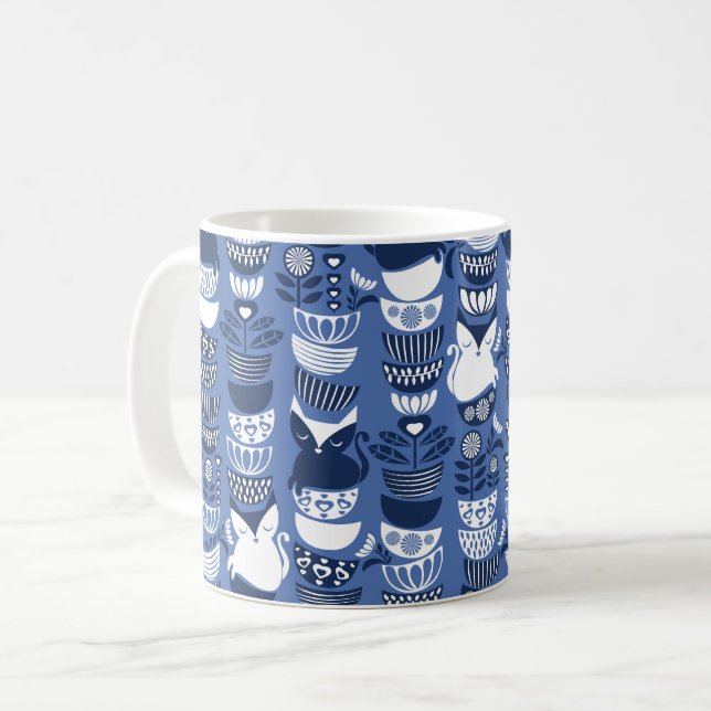Svenska folk katter mig kaffemugg (Framsida vänster)