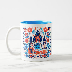 Svenska folkArt Namn Två-Tonad Mugg