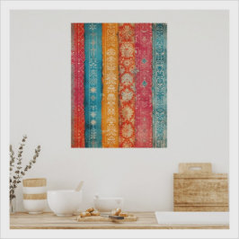 Svenska folkArt Vintage Scandinavian Ethnic Poster