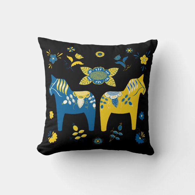 Svenska folkdala Horse Kudde (Framsida)