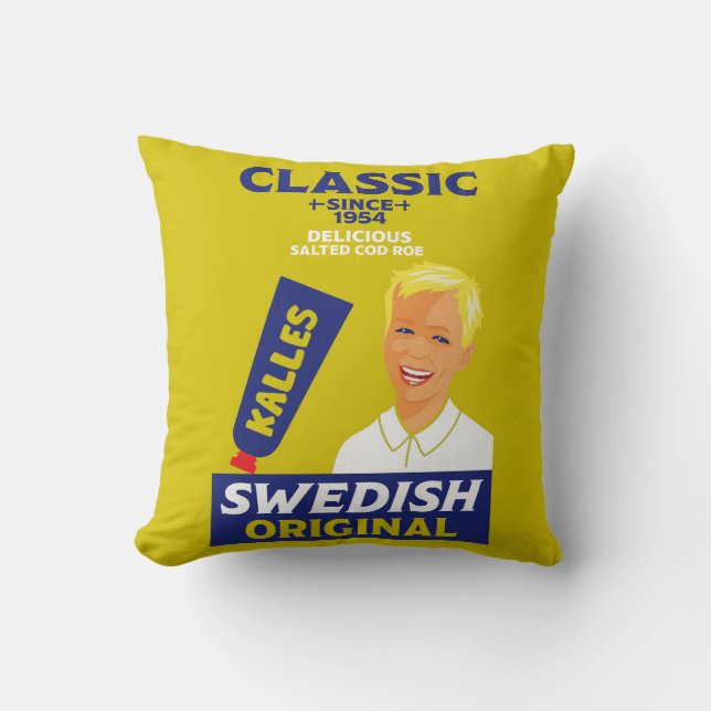 Svenska gåskaviar Fish Kaviar Kudde (Framsida)