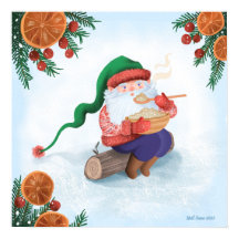 Svenska Gnome Jultomten | Art-utskrift