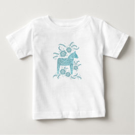 Svenska Grönten Dala Horse Teal T Shirt