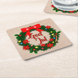 Svenska Gud jul-dalbana Underlägg Papper Kvadrat