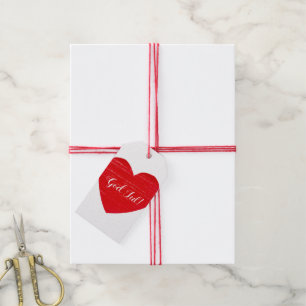Svenska Gud jul! Red Heart-specialanpassad present Presentetikett