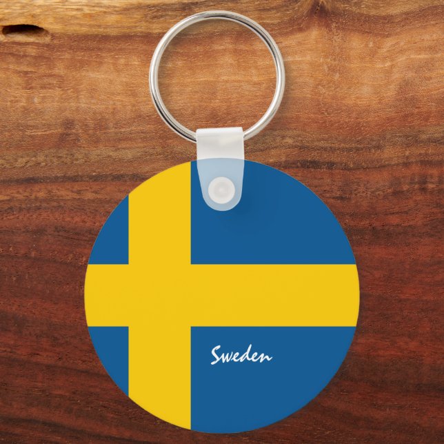 Svenska helgdag och Sverigar, patrioter/sport Nyckelring (Framsida)