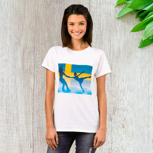 Svenska Ice Skating Duo Silhouette T Shirt