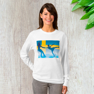Svenska Ice Skating Duo Silhouette T Shirt