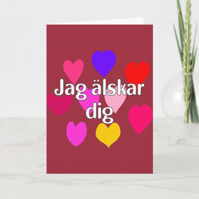 Svenska – Jag älskar dig Kort (Framsida)