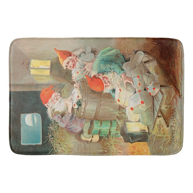 Svenska jultomten (av Jenny Nyström) Badrumsmatta (Framsidan)