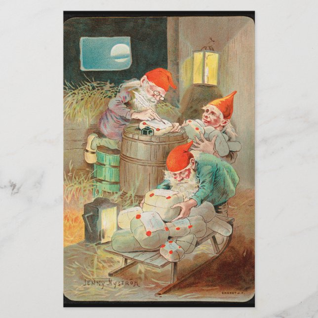 Svenska jultomten (av Jenny Nyström) Brevpapper (Framsida)