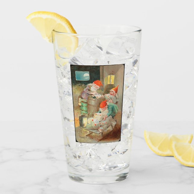 Svenska jultomten (av Jenny Nyström) Glaskopp (Framsida Ice)