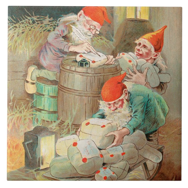 Svenska jultomten (av Jenny Nyström) Kakelplatta (Framsidan)