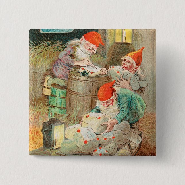 Svenska jultomten (av Jenny Nyström) Knapp (Framsida)